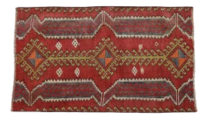 1960s Vintage Sumac Weave Turkish Kilim Rug