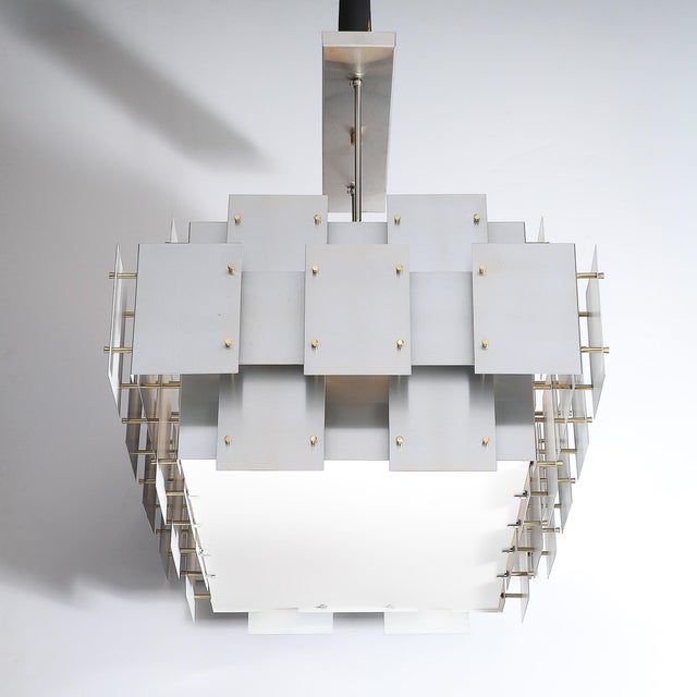 Mid-Century Modernist Robert Sonneman "Cityscape" Chandelier For Sale - Image 9 of 13