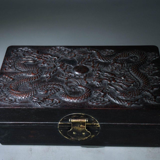 Dimensions: Height 8.5 cm (3.3") x Length 25 cm (9.8") x Width 14.5 cm (5.7") Material: Solid Hardwood (Rosewood / Xuelan)...