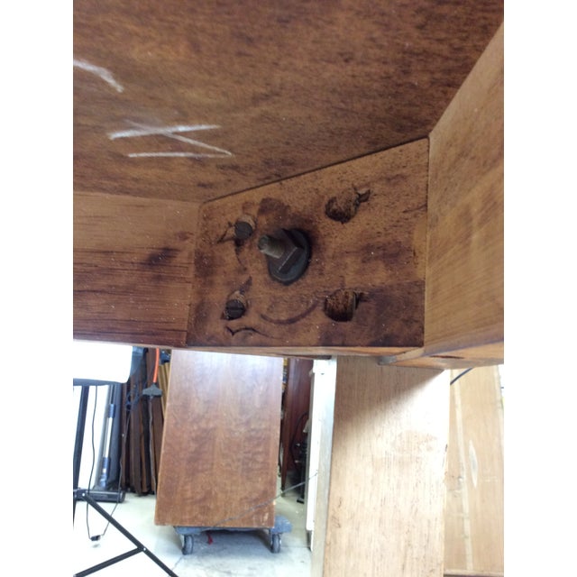 Mid Century Modern Blonde Dining Table With 3 Leafs For Sale - Image 9 of 16