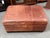 Rustic European Rustic Leather Storage Ottoman, Cognac For Sale - Image 3 of 12