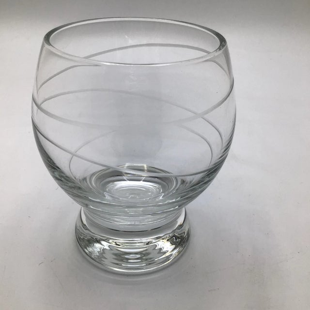 Modern Mikasa Circle Etched Balloon Cocktail Glasses-Set of 9 For Sale - Image 3 of 12