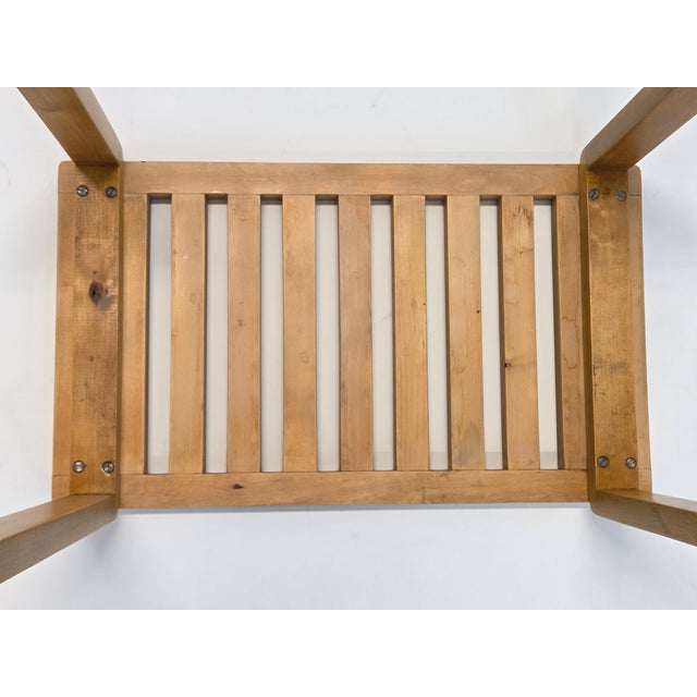 Bench with War Time Legs by Alvar Aalto for Artek, 1940s For Sale - Image 9 of 13