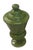 2000 - 2009 Vintage Glossy Olive Green Ceramic Pedestal Urn With Lid For Sale - Image 5 of 12