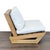 Crate & Barrel Crate and Barrel Modern Outdoor Wood Lounge Chair With White Cushions For Sale - Image 4 of 7