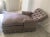 1940s Vintage Hollywood Regency Lavender Shagreen Silk Chaise For Sale - Image 11 of 13