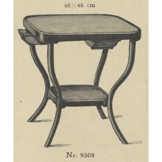 Art Nouveau Bentwood Card Table Model No. 8 from Gebrüder Thonet, 1920s For Sale - Image 11 of 12