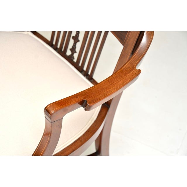 Antique Edwardian Armchair in Satin Wood, 1900s For Sale - Image 10 of 11