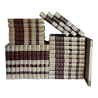 1980s Funk & Wagnalls Complete Encyclopedia Set of 30 Books With Atlas For Sale