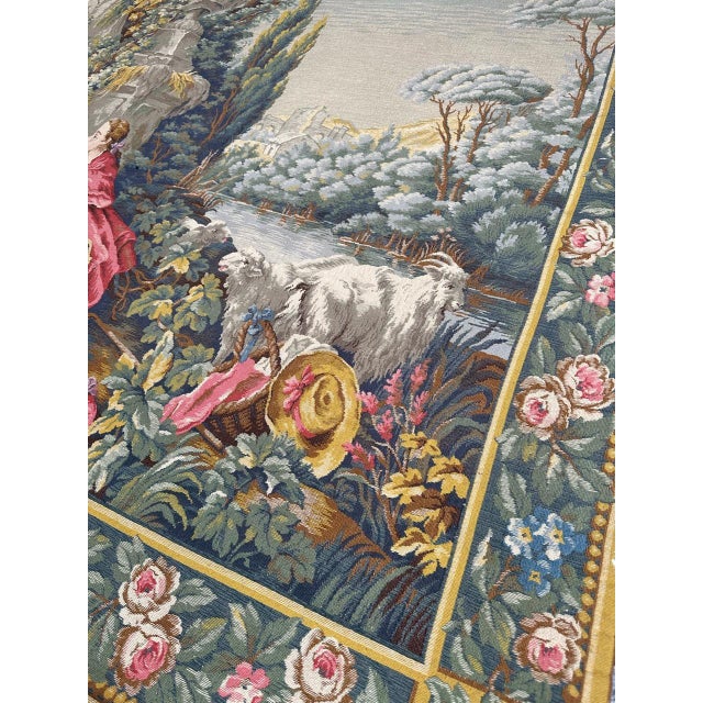 French Aubusson Style Jacquard Tapestry, 1950s For Sale - Image 12 of 18