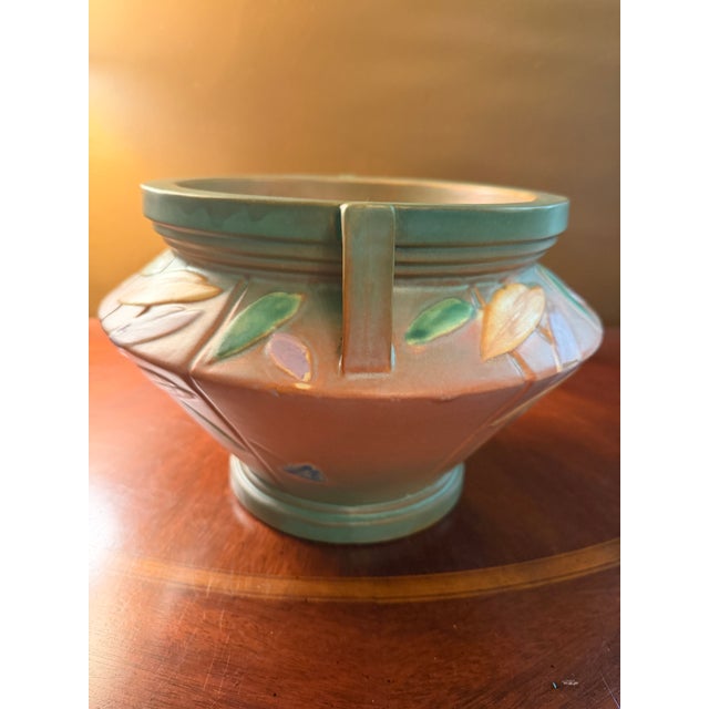 Roseville Pottery Futura Jardiniere Planter 616-7 Art Deco Unmarked Ca. 1928 For Sale - Image 9 of 18