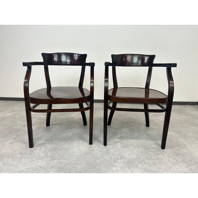 Office chair no.6048 and no.6148 by Otto Wagner for Thonet. Two types of seats. Professionally stained and repolished....
