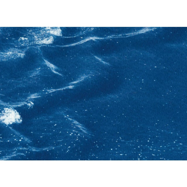 2020 "Rolling Waves Off Sidney" Seascape Cyanotype Diptych on Watercolor Paper by Kind of Cyan - Set of 2 For Sale - Image 11 of 12