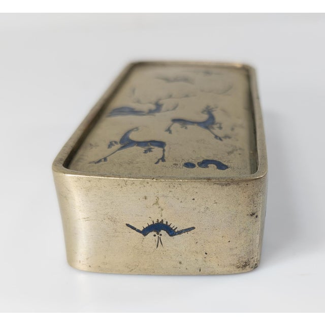 19th Century Chinese Champleve and Paktong Scholar's Writing Box For Sale - Image 9 of 12