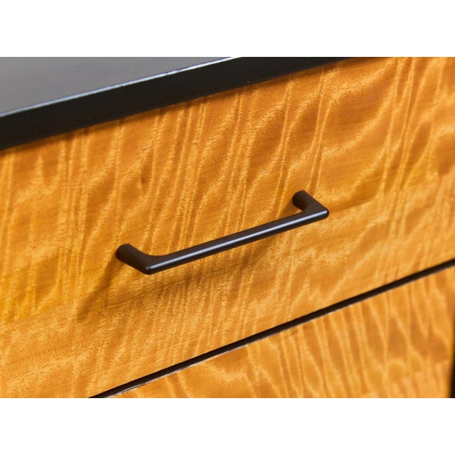 Black Mid 20th Century Black and Mahogany Mid-Century Nine Drawer Dresser For Sale - Image 8 of 11