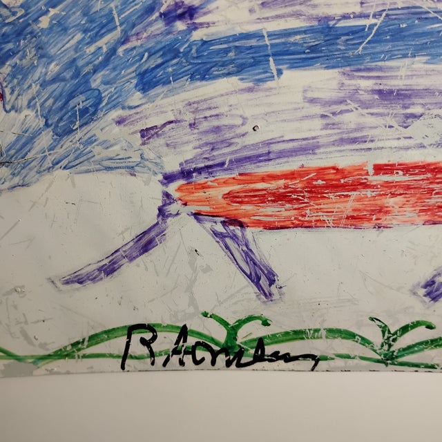 Late 20th Century Original R.A. Miller Cutout Painting For Sale - Image 4 of 4