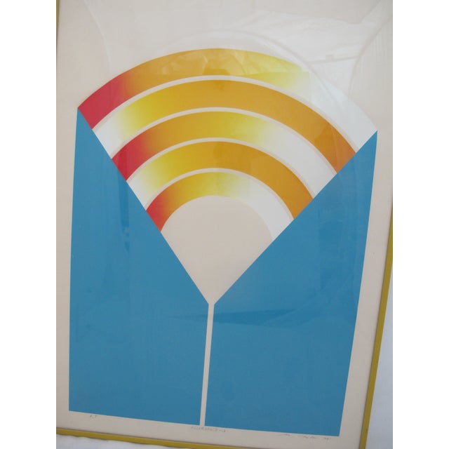 Masaaki Noda (Japanese/American, 1949), "Accordance-13" signed Artist Proof screen print. Vibrant framed minimalist screen...