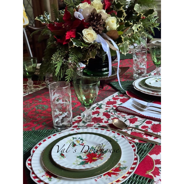 1980’s Crisa Reindeer & Holly Christmas Highball Glasses - Set of 10 For Sale - Image 12 of 12