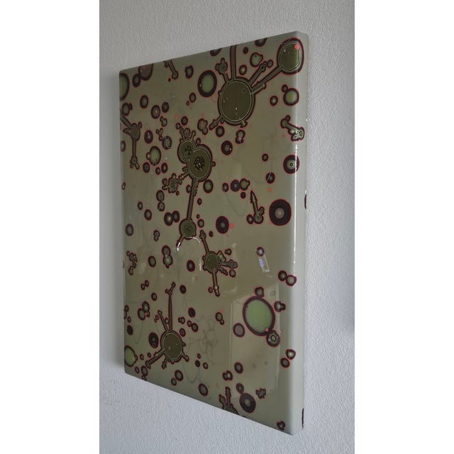 OVERVIEW Elevate your space with "Gemmule" (Inventory KSQ-015), a striking, high-impact original mixed media painting by...
