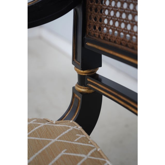 Set of 4 Baker Neoclassical Regency Armchairs For Sale - Image 12 of 18