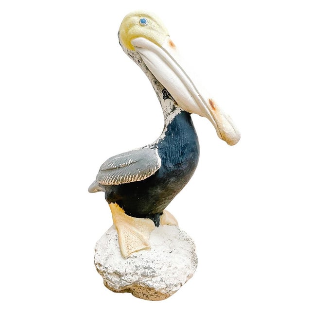 1970s Painted Concrete Pelican Garden Ornament Chairish
