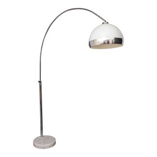 1950s Harvey Guzzini Italian Mid-Century Arc Lamp For Sale