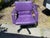 Textile 1990s Mario Bellini Vitra Figura Post Modern Purple Leather Desk Chair For Sale - Image 7 of 12
