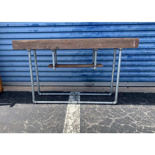 Industrial Vintage Industrial Foyer/ Console Table For Sale - Image 3 of 10