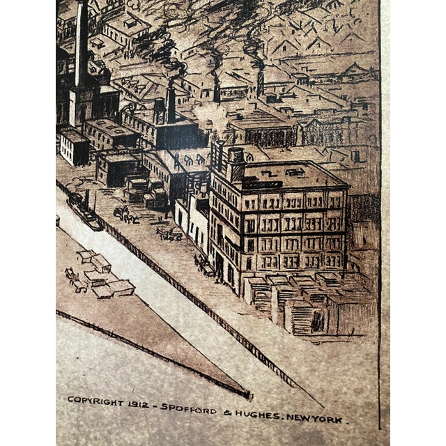 Metal New York City Sign Featuring Piers & Ships For Sale - Image 9 of 12