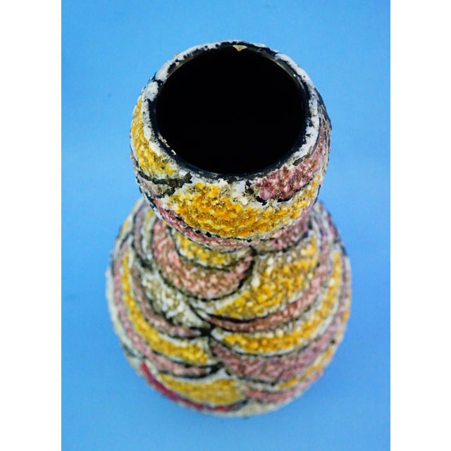 20th Century Acid-Finished Ceramic Vase eith Fat Lava Effect attributted to Vallauris Factory, France., 1950s For Sale - Image 10 of 18