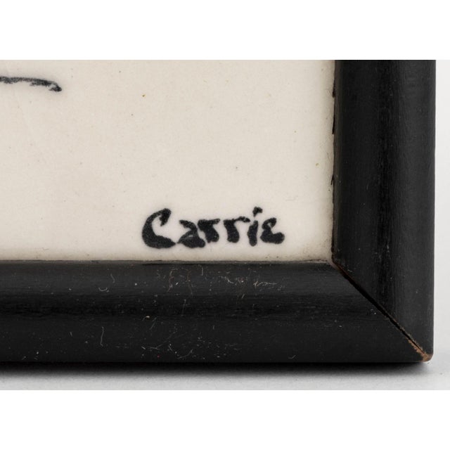 Carrie Robbins Set of Four Japanese Landscape Scene With Pagoda Tiles, 1958 For Sale In New York - Image 6 of 8