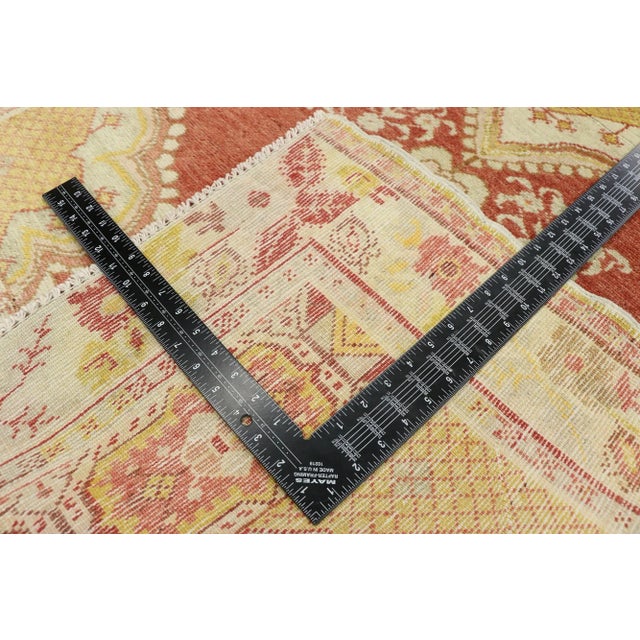 Textile Vintage Turkish Oushak Rug - 03'08 X 06'07 For Sale - Image 7 of 10