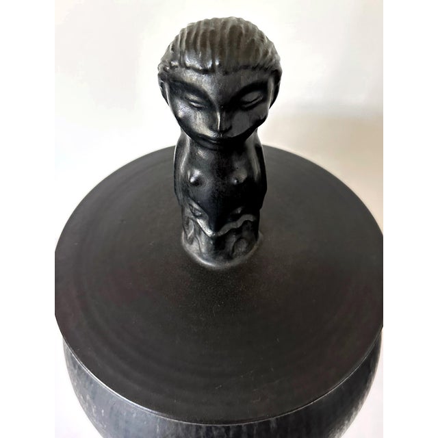 Large Early Unique Glazed and Sculpted Ceramic Vessel Mary and Edwin Scheier For Sale - Image 12 of 14