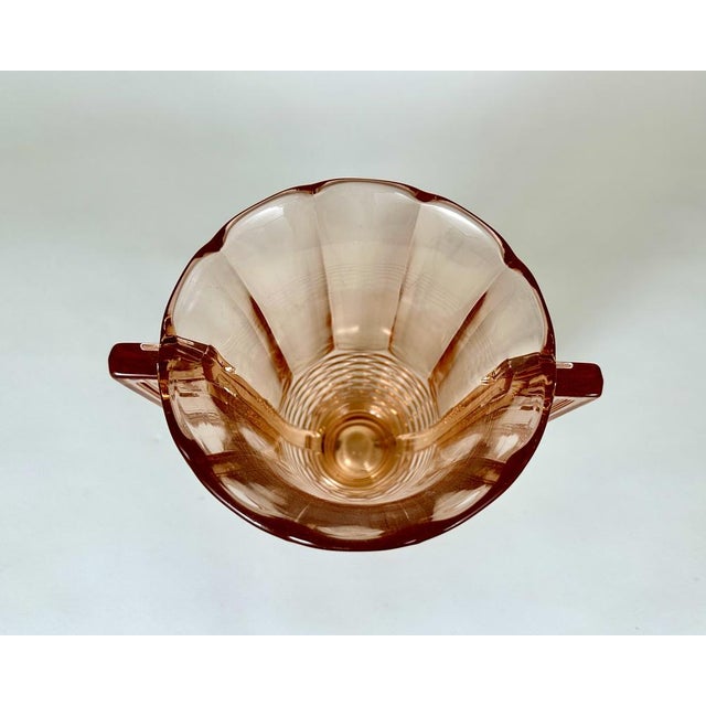 1930s Art Deco Pink Glass Vase by Val Saint Lambert, Belgium, 1930s For Sale - Image 5 of 6
