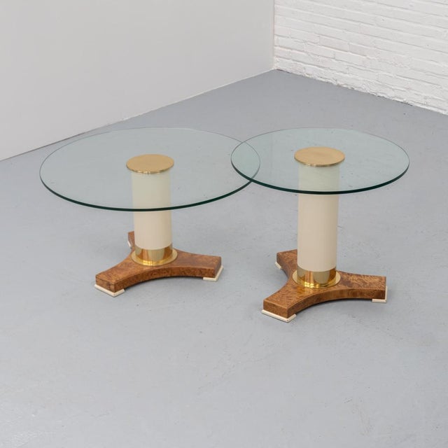 Postmodern Art Deco Style Tables attributed to Thörmer, 1980s, Set of 2 For Sale - Image 3 of 12