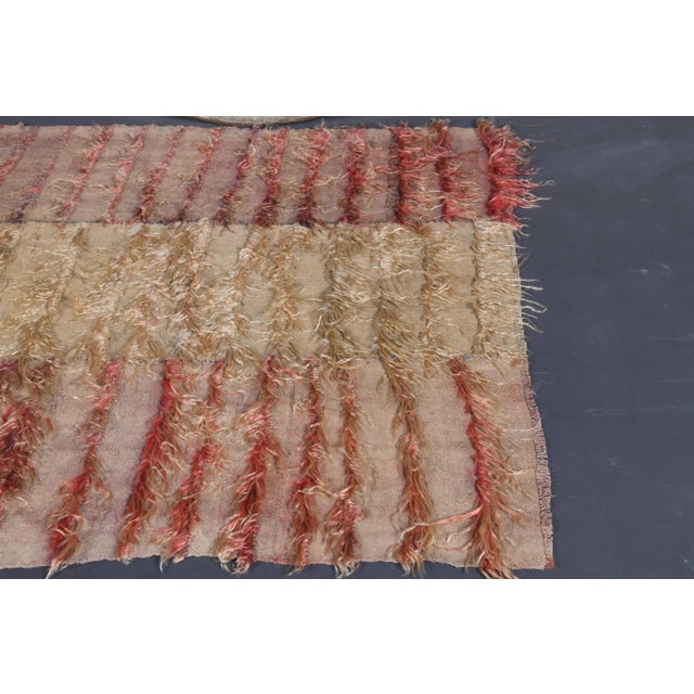 Vintage Turkish Hand-Knotted Wool Cotton Red Kilim Area Rug For Sale - Image 6 of 9
