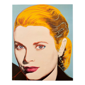 Andy Warhol Estate Vintage 1989 Pop Art Lithograph Print " Grace Kelly " 1984