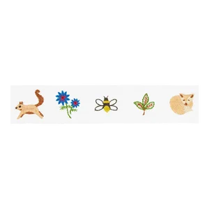Schumacher Tiny Things Embroidered Tape, Multi on Ivory