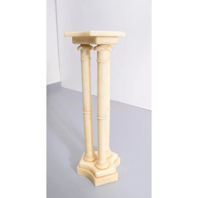 Italian Alabaster Pedestal, 1960s For Sale - Image 9 of 10