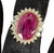 8.94 CTW Vintage Style No-Heat Burmese Ruby & Diamond Halo Ring 18k Yellow Gold, Size 7 For Sale - Image 11 of 12