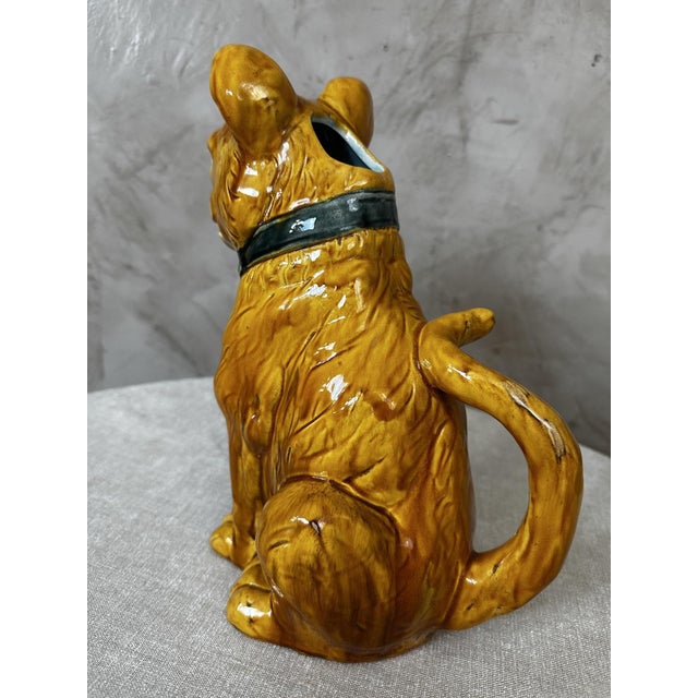 Earthenware Dog Pitcher, 1890 For Sale - Image 9 of 11