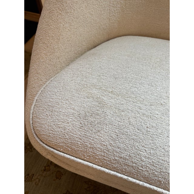Mid 20th Century Sofa - Style of Theo Ruth Model 115 White Boucle For Sale In New York - Image 6 of 8