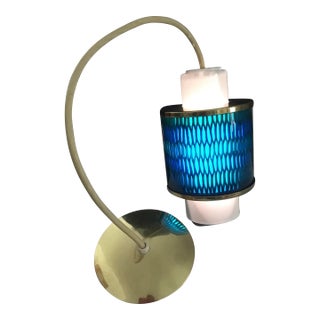 Mid Century Modern Moe Honeycomb Pendent Light / Blue For Sale