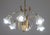 1950 Art Decò Murano Glass and Brass Chandelier, 6 Light For Sale - Image 15 of 18