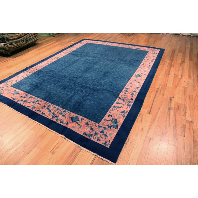 Stunning Antique Chinese Art Deco Nichols Rug With Floral Pattern, Country of Origin: China, Circa Date: 1920