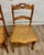 Wood Antique Carved Walnut Ladderback Cane Seat Carved Dining Chairs - Pair For Sale - Image 7 of 11