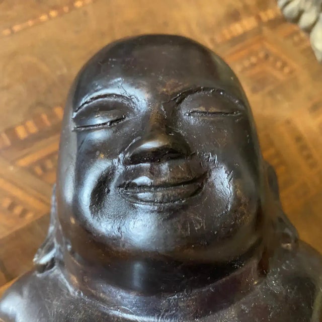 Late 19th Century Bronze Chinese Buddha Sculpture For Sale - Image 4 of 13