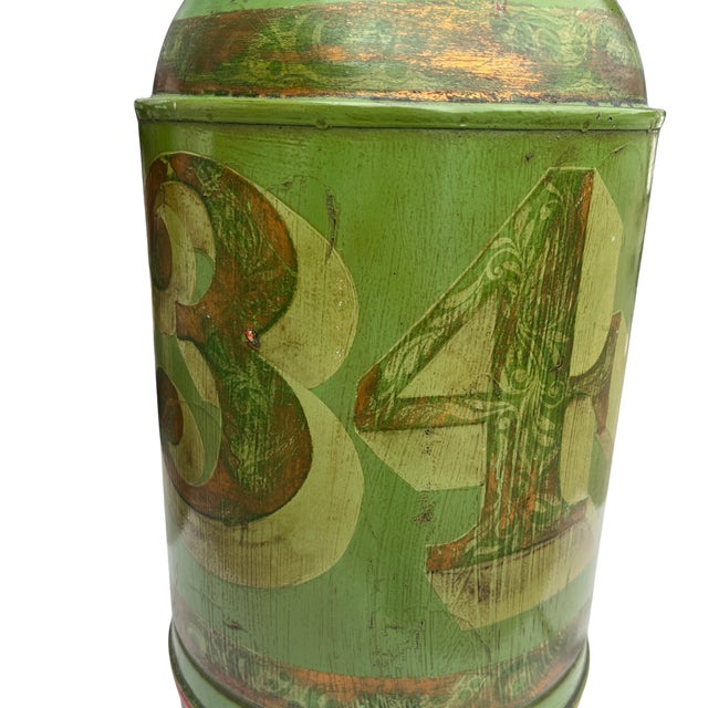 Late 19th Century Late 19th Century Tole Tea Canister Table Lamp For Sale - Image 5 of 9
