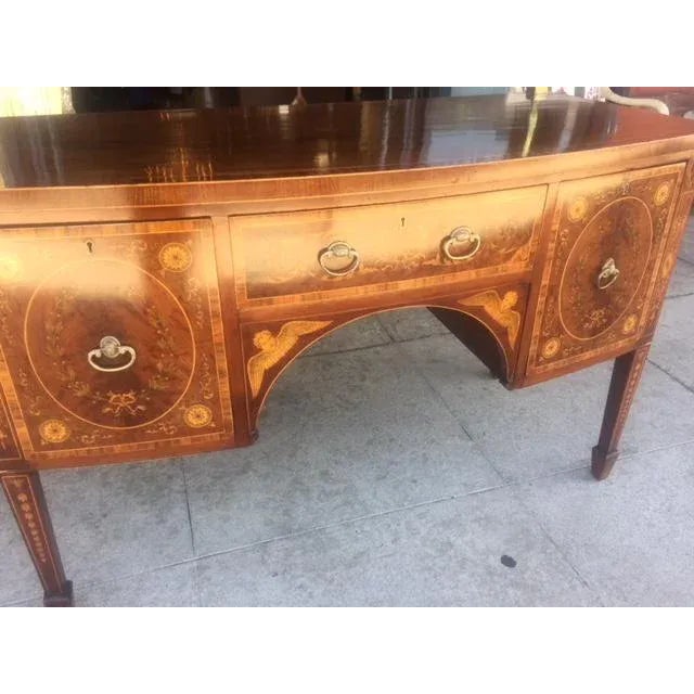 19th C. Inlaid English Sideboard For Sale In Los Angeles - Image 6 of 13