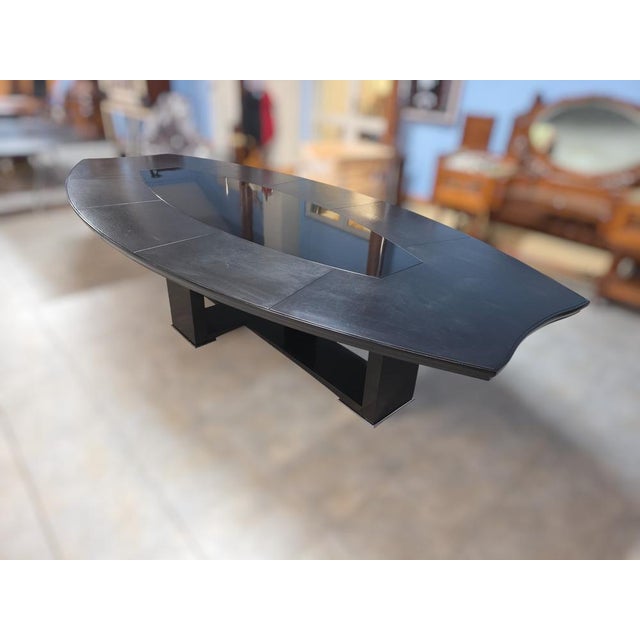 Italian Modern Executive Table in Black Finish by Tecno, 1994 For Sale - Image 15 of 18